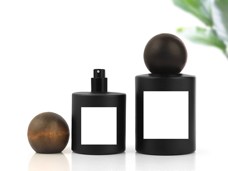30ml 50ml perfume bottle black cylindrical