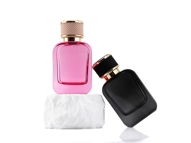 Snap-on design glass perfume bottle