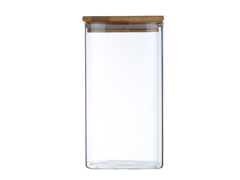 High Borosilicate Square Glass Jar Storage Food Jars with Lid
