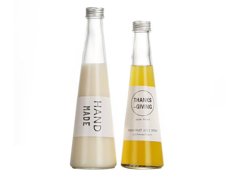 300ml Conical Glass Juice Bottle