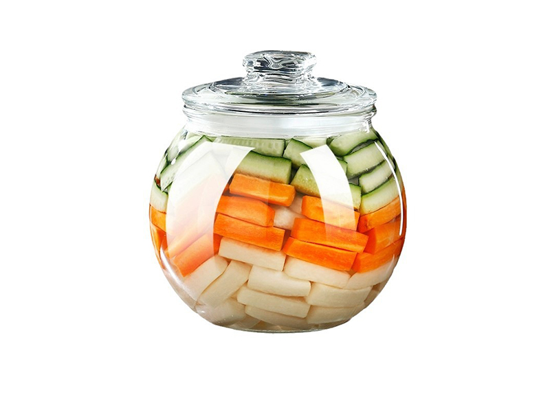 Large round kimchi jar 650ml 1250ml