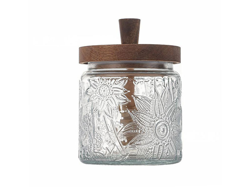 Storage tank honey jar with transparent lid