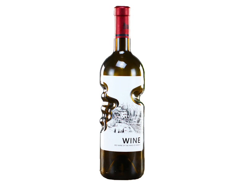 Wine bottle display piece for wine cabinet