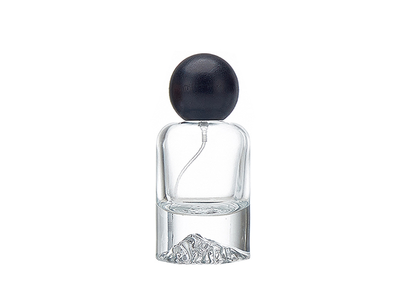 Cylinder round empty clear perfume glass bottle