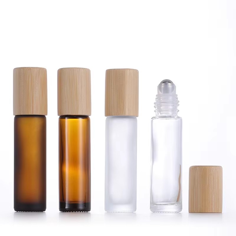 10ml Sanded glass roller-style essential oil bottle