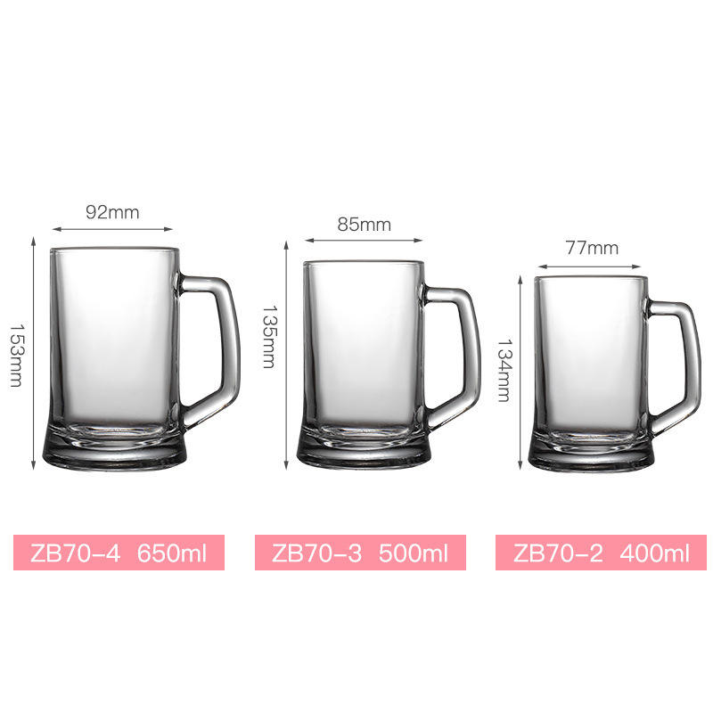 400ml Creative Craft  Beer Glass Cup With Handle