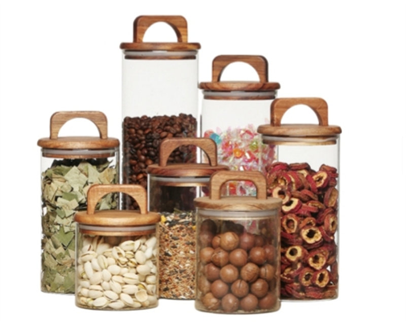 400ml Storage Jars With Wooden Lids