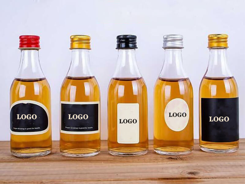 50ml Mini Glass Liquor Bottles Aluminum lid