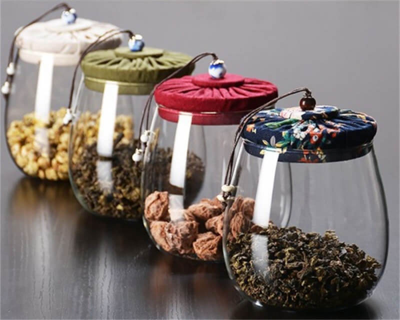 600ml Glass Round Storage Jars Customizable Logo