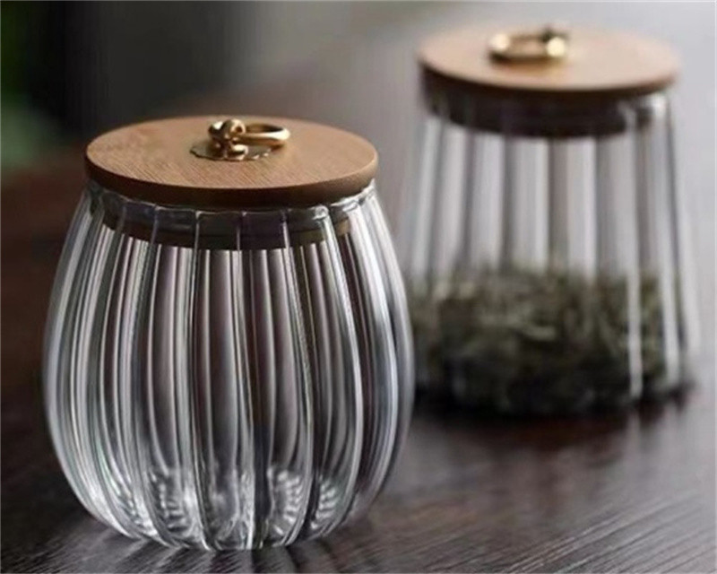 650ml 750ml Round Glass Jars With Wooden Lids