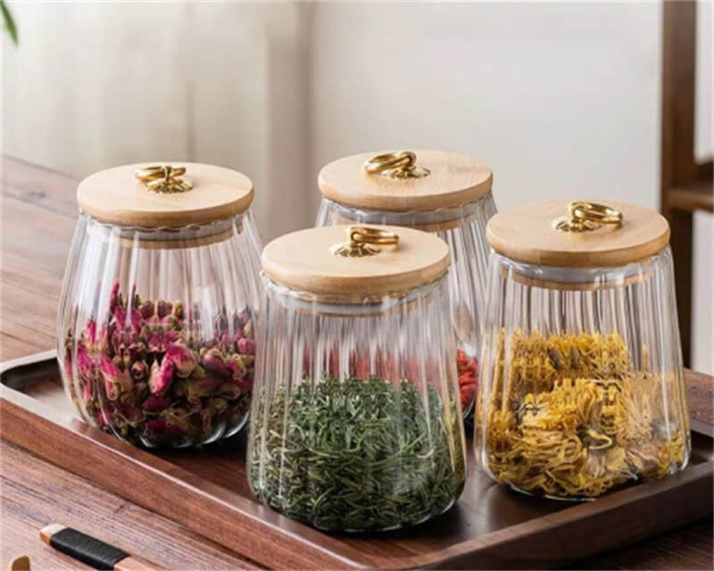 700ml Glass Spice Jar With Spoon Conical