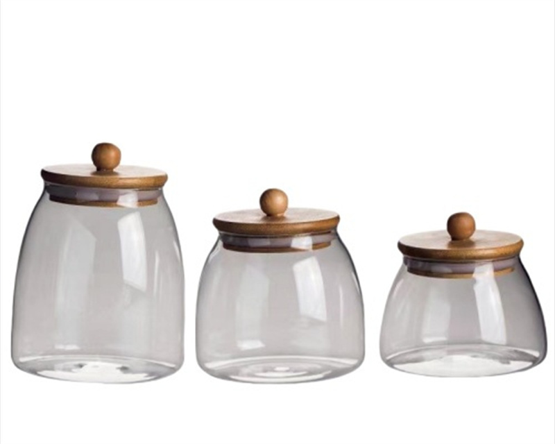 750ml 1000ml Storage Jars With Wooden Lids