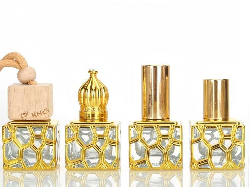 10ml Luxury Style Gold-plated Essential Oil Square Bottle