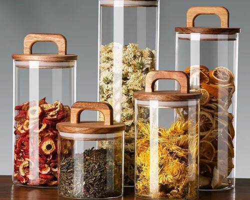 1500ml 2200ml Square Glass Food Storage Containers