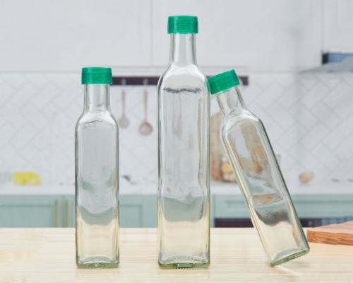 150ml Clear Olive Oil Bottle Aluminum Lid Four-piece Set