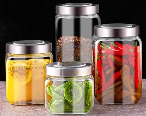 2200ml 2600ml Round Storage Jars With Wooden Lids