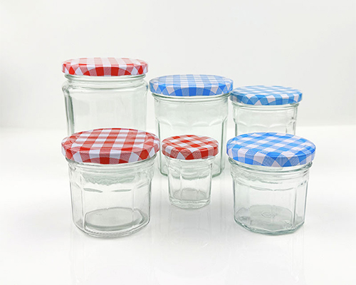 250ml 380ml Empty Hexagon Glass Storage Jars
