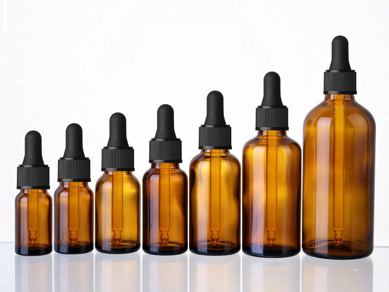 30ml 50ml 100ml Amber Round Glass Dropper Bottles