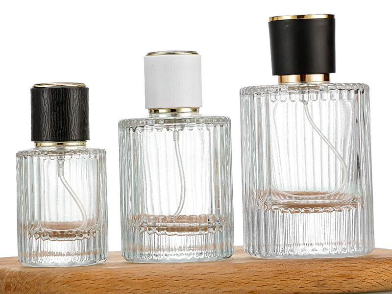 30ml 50ml 100ml Striped Sandblasting Glass Perfume Bottles