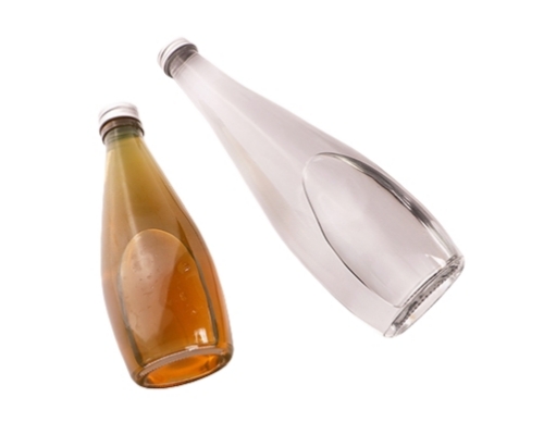 330ml 500ml Clear Glass Juice Bottles Customizable Label