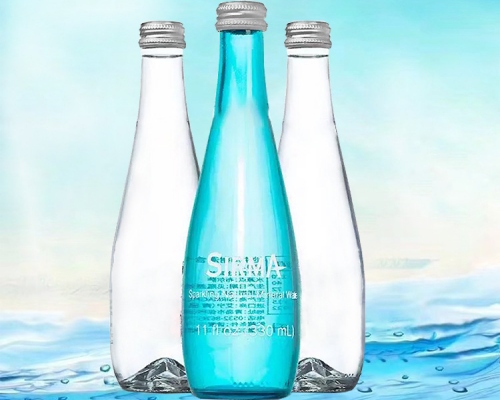 330ml 500ml Clear Round Glass Soda Bottles With Caps
