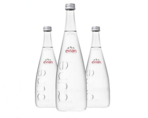 350ml 500ml Mineral Water Glass Bottle Metal lid