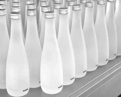 350ml 500ml Round Glass Juice Bottle Metal lid