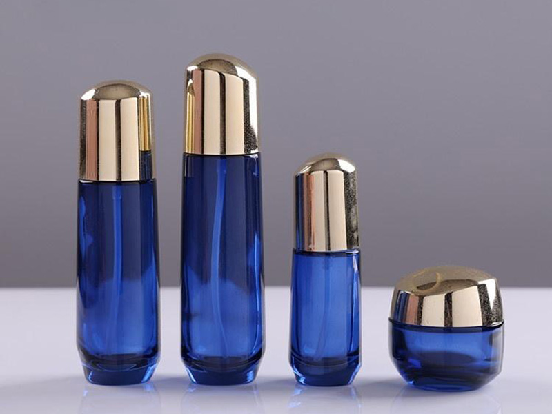 40ml 100ml 120ml Wholesale Cosmetic Set Blue Lotion Bottles