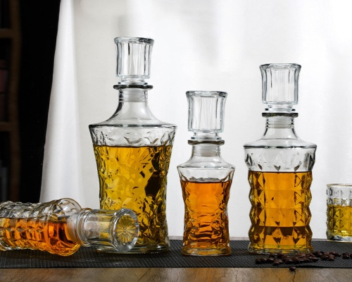 500ml 750ml Glass Spirit Bottles Crystal Stopper