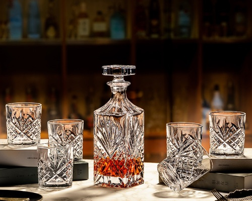 800ml Square Crystal Head Vodka Glass Bottles