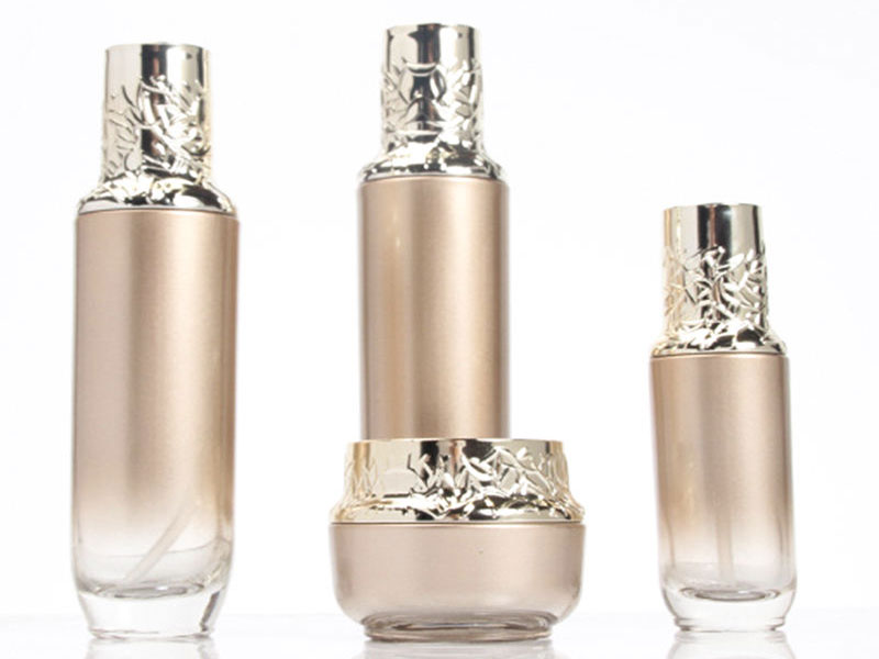 40ml 100ml Luxury Cosmetic Glass Containers Gold Plating