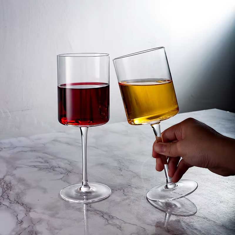 420ml Lead-free Crystal Straight Red Wine Glasses Hand Blown