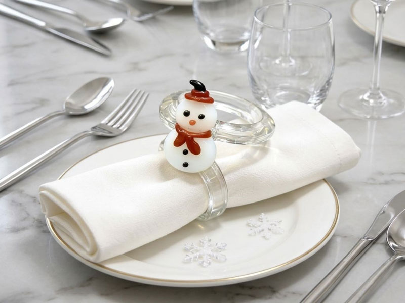 Creative Cartoon Christmas Series Glass Napkin Holders