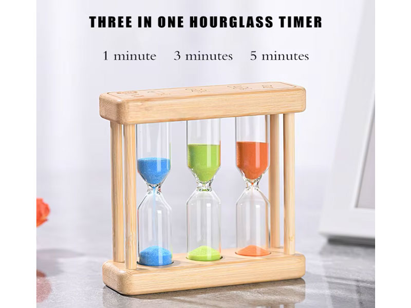 Glass Hourglass Timer Set 1 5 30 Minutes Modern Custom Logo