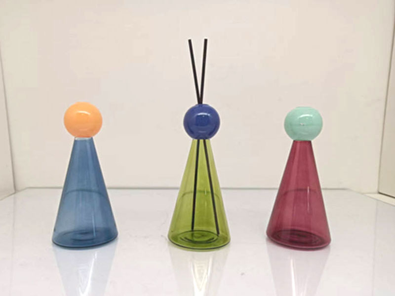 Reed Diffuser Bottle 200ml Colorful Conical Glass Diffuser Bottle