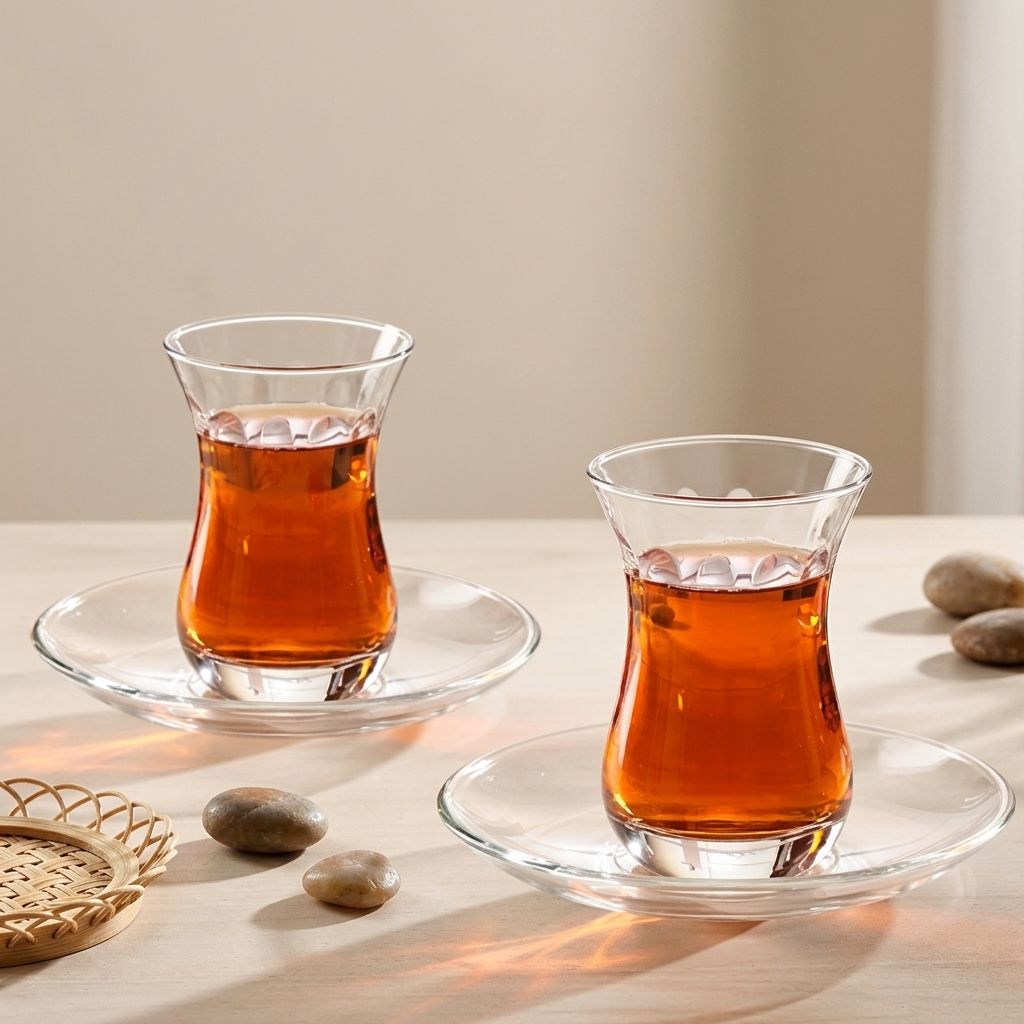 125ml 150ml Turkish Lead-Free Glass Coffee Tea Cup Set