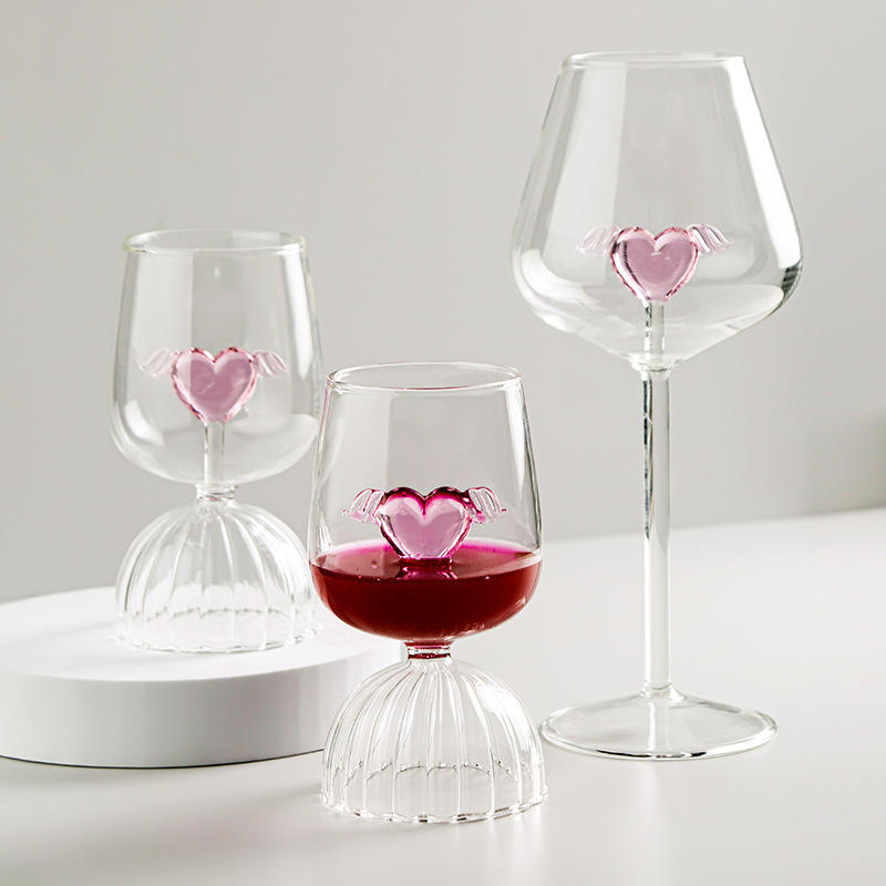 350-500ml Unique Creative Heart-Shaped Romantic Wine Glass