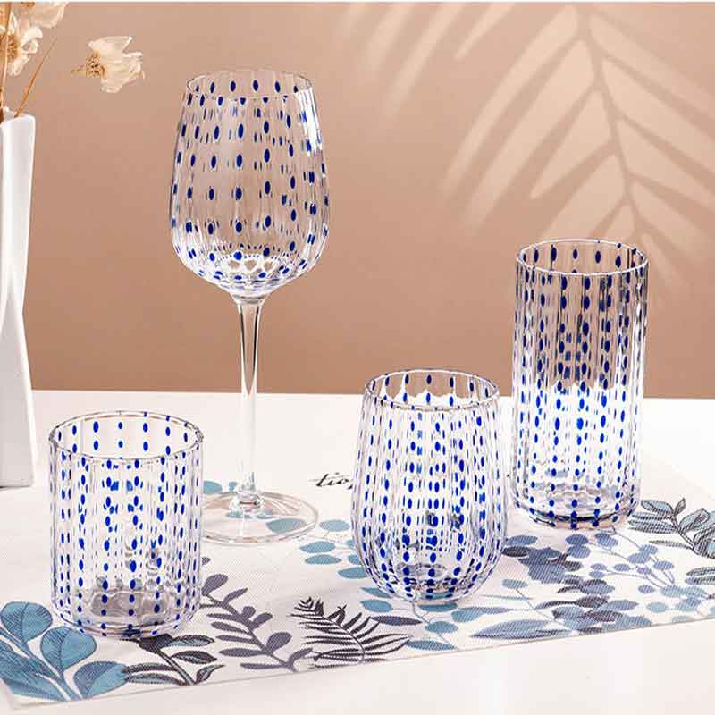380ml 480ml Stylish Blue Pearl-studded Crystal Champagne Spirit