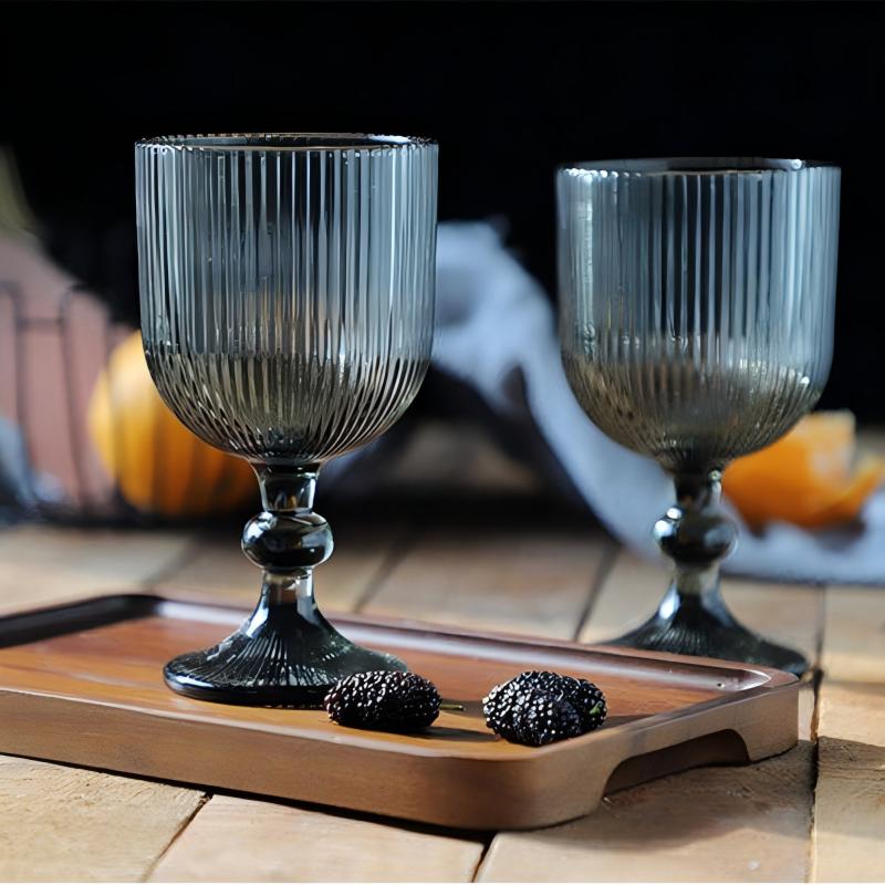 Modern Colored Highball European Simple Vertical Pattern 160ml