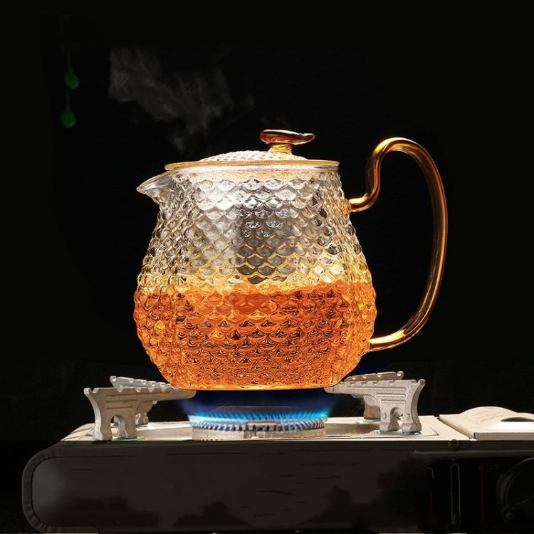 Vintage Turkish Tea Pot Glass Teapot with Arabic Style Holder